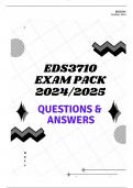 EDS3710 EXAM PACK 2024/2025 (QUESTIONS & ANSWERS)