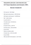 CCT Exam Questions and Answers 100% Solved | Graded A+