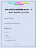 ISQS 2340 Exam 3 Benjamin Mitchell TTU Practice Questions and Answers