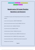 Dental nurse 315 exam Practice Questions and Answers