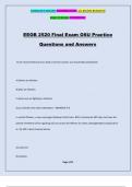 EEOB 2520 Final Exam OSU Practice Questions and Answers