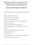 CDIS 623 Exam #1 Questions and Answers 100% Solved | Graded A+