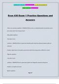 Econ 430 Exam 1 Practice Questions and Answers