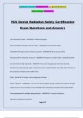 VCU Dental Radiation Safety Certification Exam Questions and Answers