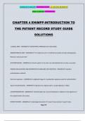 CHAPTER 4 EHIMPP-INTRODUCTION TO THE PATIENT RECORD STUDY GUIDE SOLUTIONS