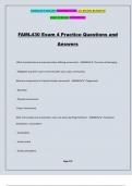 FAML430 Exam 4 Practice Questions and Answers