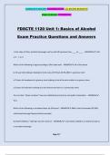 FDSCTE 1120 Unit 1: Basics of Alcohol Exam Practice Questions and Answers