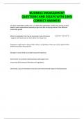 BUSINESS MANAGEMENT QUESTIONS AND ESSAYS WITH 100% CORRECT ANSWERS