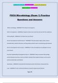 FGCU Microbiology (Exam 1) Practice Questions and Answers