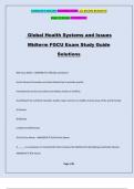 Global Health Systems and Issues Midterm FGCU Exam Study Guide Solutions