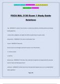 FGCU BUL 3130 Exam 1 Study Guide Solutions