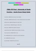 FINA 470 Final - University of South Carolina – Austin Exam Study Guide