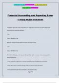 Financial Accounting and Reporting Exam 1 Study Guide Solutions