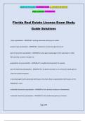 Florida Real Estate License Exam Study Guide Solutions