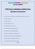 FPCC Exam 3 Highlights: Mobility Exam Questions and Answers