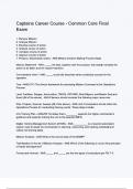 Captains Career Course - Common Core Final Exam questions and answers graded A+