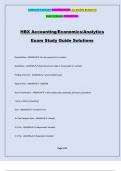 HBX Accounting/Economics/Analytics Exam Study Guide Solutions