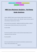 HBX Core Business Analytics - Full Study Guide Solutions