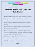 High School Baseball Umpire Exam Study Guide Solutions