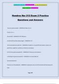 Hondros Nur 212 Exam 2 Practice Questions and Answers