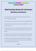 HUN Final Exam Review CH 1-24 Practice Questions and Answers