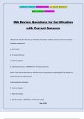 IBA Review Questions for Certification with Correct Answers