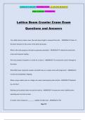 Lattice Boom Crawler Crane Exam Questions and Answers