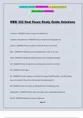 MBB 322 final Exam Study Guide Solutions