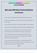 Med surge CMS Exam Practice Questions and Answers