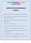 NAU Bio 192 Exam 1 Study Guide Solutions