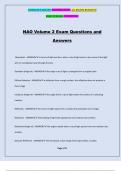 NAO Volume 2 Exam Questions and Answers