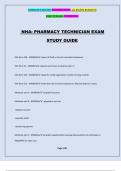 NHA: PHARMACY TECHNICIAN EXAM STUDY GUIDE