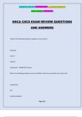 NSCA CSCS EXAM REVIEW QUESTIONS AND ANSWERS