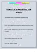 URI NUR 100 final exam Study Guide Solutions