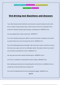 Ord driving test Questions and Answers