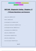 OST-248 - Diagnostic Coding - Chapters 17 – 19 Exam Questions and Answers