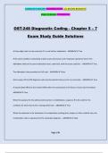 OST-248 Diagnostic Coding - Chapter 5 – 7 Exam Study Guide Solutions