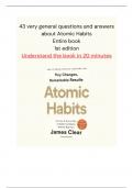 Atomic Habits James Clear / 43 questions and answers / 20 min to understand entire book