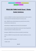 POLS 206 TAMU Smith Exam 1 Study Guide Solutions