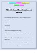 PSIO 303 Block 3 Exam Questions and Answers