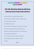 PSY 252, Mind Brain Behavior-CSU Exam 1 (Davalos) Exam Study Guide Solutions