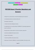 PSY320 Exam 2 Practice Questions and Answers