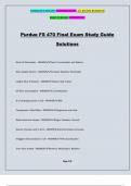 Purdue FS 470 Final Exam Study Guide Solutions