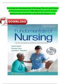 Test Bank For Fundamentals of Nursing: The Art and Science of Person-Centered Care 10th Edition by Carol R. Taylor, Pamela B Lynn & Jennifer L Bartlett| 9781975168162| All Chapters 1-47 LATEST ISBN:9781975168162 Newest Version