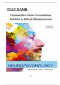 Complete Test Bank for Fundamentals of Human Neuropsychology 8th Edition by Kolb & Whishaw, All Chapters 1 to 28 Covered, Verified Latest Edition, ISBN: 9781319247164