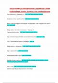 NR 507 Advanced Pathophysiology Chamberlain College Midterm Exam Practice Questions with Verified Answers