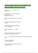 Periop Exam Questions Complete Set Review With Correct Answers