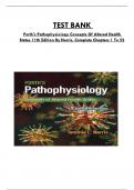 Test Bank For Porth's Pathophysiology Concepts Of Altered Health States 11th Edition By Norris, Consists Of 52 Complete Chapters, ISBN: 978-1975176846