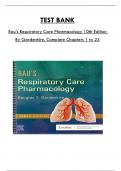 Test Bank For Rau’s Respiratory Care Pharmacology 10th Edition By Gardenhire, Consists Of 23 Complete Chapters, ISBN: 978-0323553643