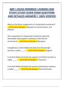 A&P 1 (ELISA HENDRICK I-HUMAN CASE  STUDY) STUDY GUIDE EXAM QUESTIONS  AND DETAILED ANSWERS | 100% VERIFIED